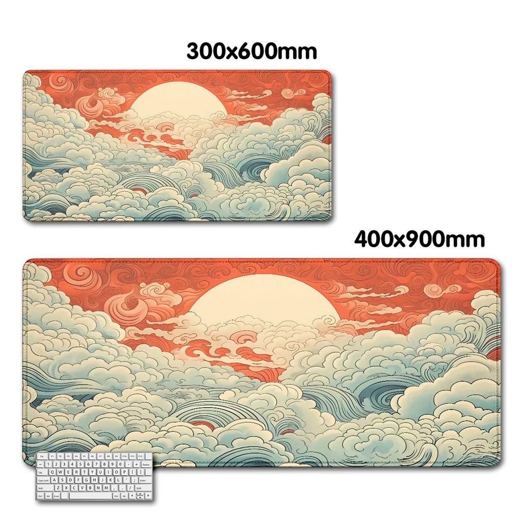 Large Size Mousepad Propitious Clouds Desk Mat Kawaii Cartoon Mouse Pad Rubber Table Mat Lucky Cloud Gaming LockEdge KeyboardMat