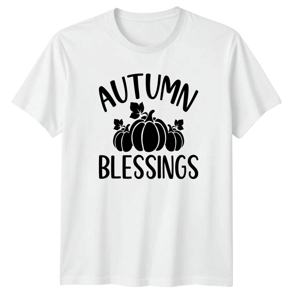 Autumn Blessings TShirt Autumn Pumpkin Seasonal Clothing Thanksgiving