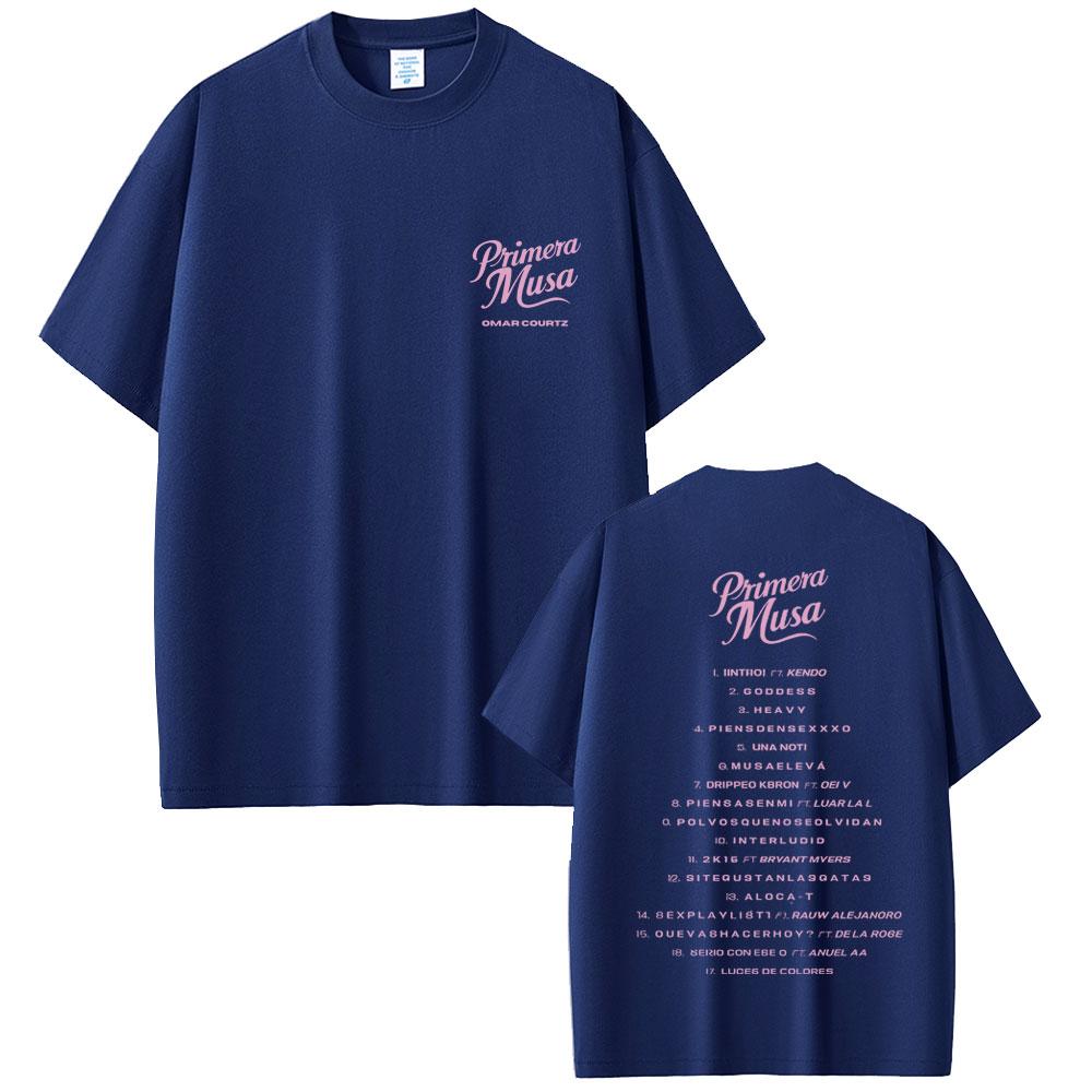 Rapper Omar Courtz Primera Musa Music Album Logo T Shirt Men Women Fashion Hip Hop Tshirt Unisex Casual Cotton Vintage Tshirts