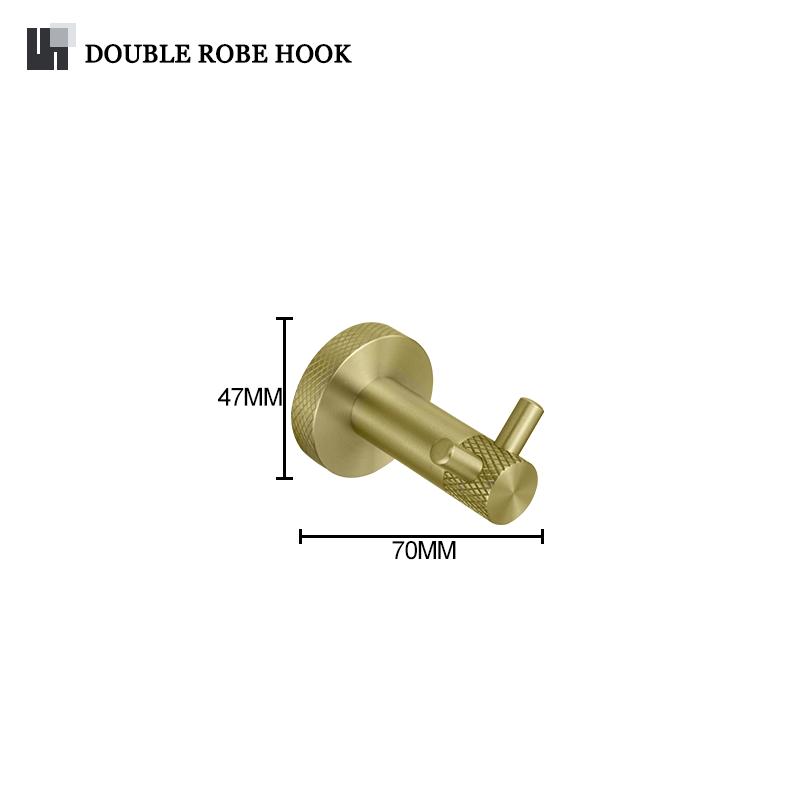 Brushed Gold Stainless Steel Knurling Towel Bar Holder Toilet Roll Holder Bathrobe Hook Hanger Towel Holder Bathroom Accessories