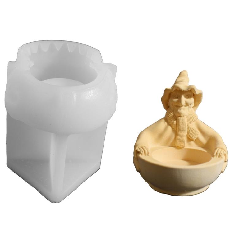 Multipurpose Witch Skull Candle Mould Sturdy Silicone Crafting Tool for Home Decoration and Holidays