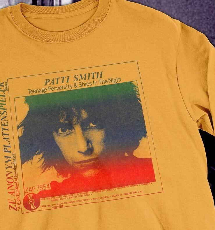 Patti Smith krátký rukáv 90. léta Žluté tričko Pánské Dámské Unisex Unisex Tričko