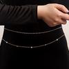 Fashion double-layer diamond claw chain, metal small fragrance waist chain, waist jewelry, women, beautiful body