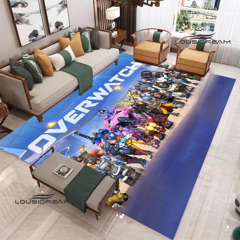 2026 Game Overwatch Printed Carpet Game Room Bedroom Non -slip Carpet Photography Prop Kawaii Rug Area Rug Birthday Gift
