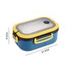 1500ML Lunch Box Food Storage Box 3 Grids Student Office Worker Microwave Bento Box Outdoor Picnic Container With Fork Spoon