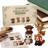 Mini 3D Beaded Animal Kit Handmade Beadwork Art Craft Set with Instructions Creative Jewelry Art Craft Kit for Adults Beginners