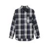 GROUND ZERO Unisex Plaid Color-Block Long Sleeve Shirt