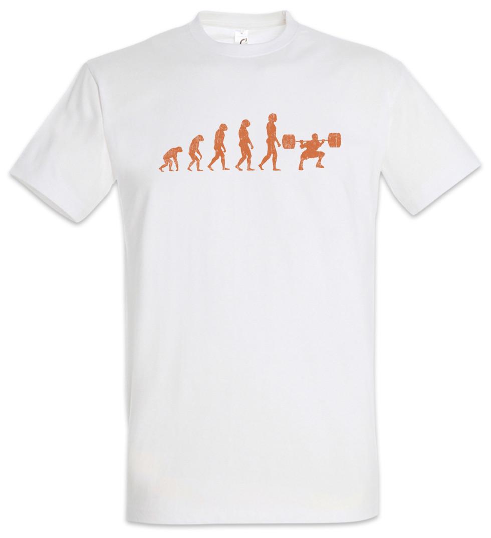 Weightlifting Evolution T-Shirt Fun Human Pump No Pain Gain Coach Training Geek 4XL