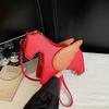 Lady Funny High Quality Animal Horse Shape Shoulder Bag Cute PU Leather Tassel Crossbody Bag Female Patchwork Zip Handbags Bolsa