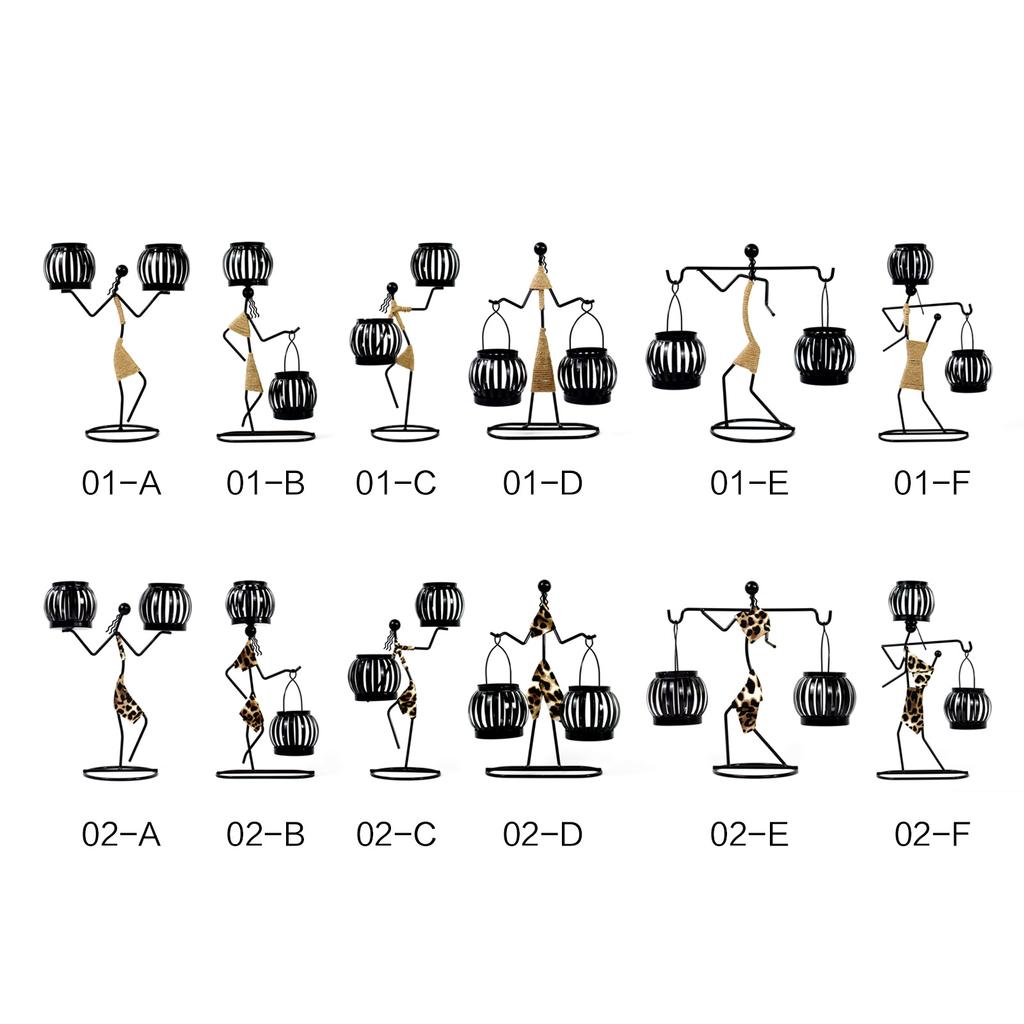 Abstract Man Candlestick Modern Iron Figure Candlestick Holders Table Decors Gift Centerpieces for Wedding Home
