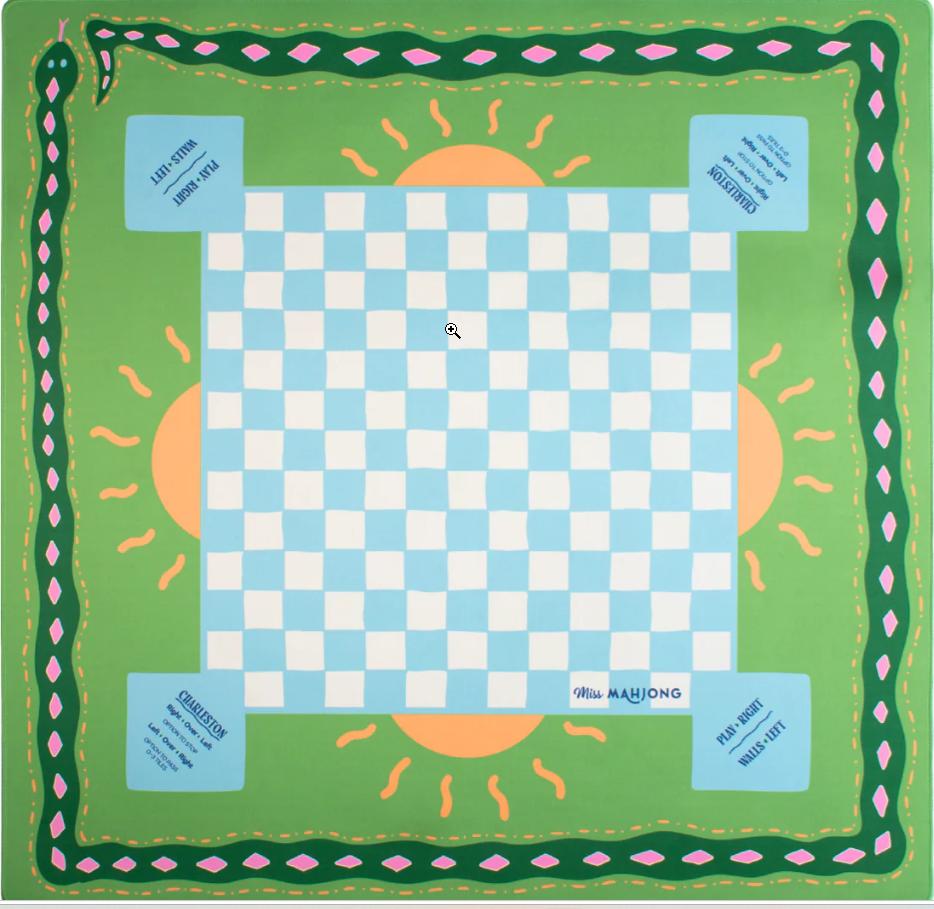 Premium Thick Mahjong Table Mat, Modern Luxury Foldable Design, Anti-Slip Wear Resistant Game Pad зелёный