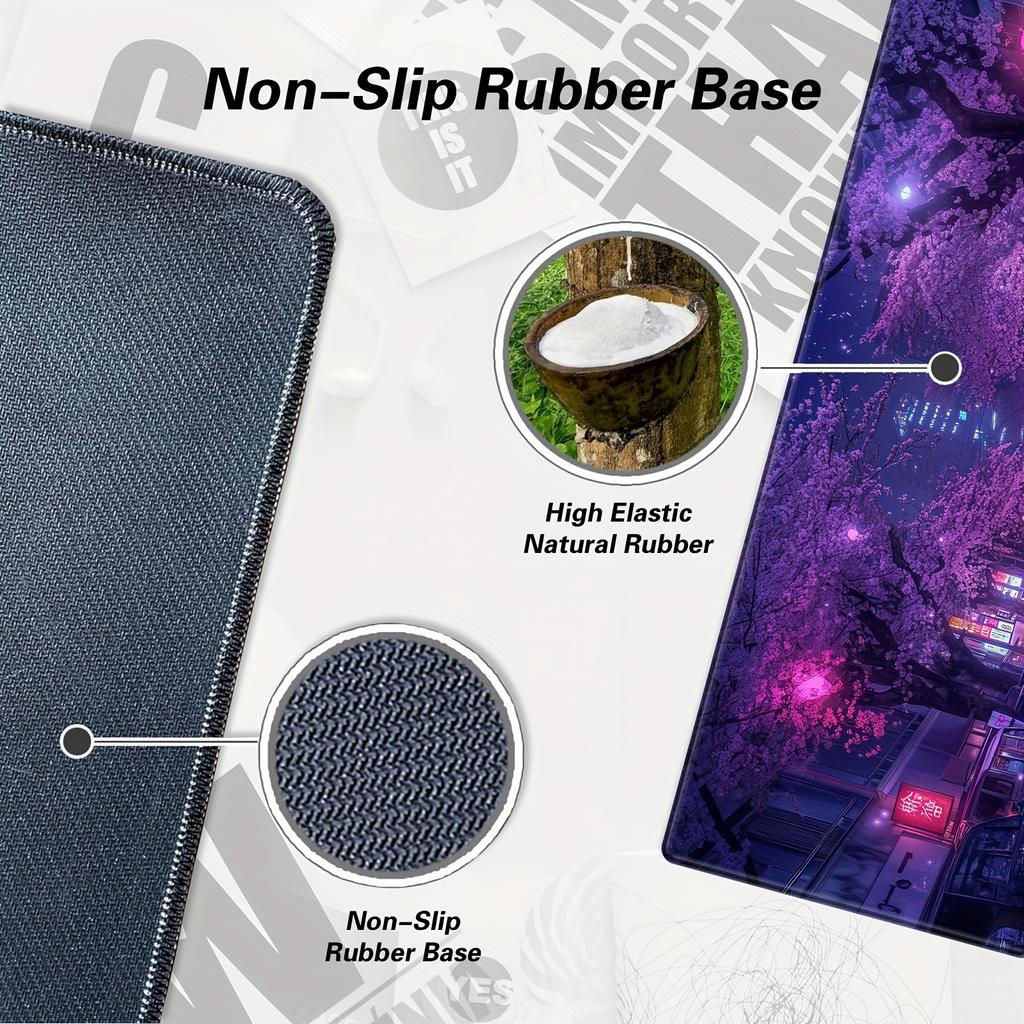 Mouse Pad Japanese Street Purple Sakura Work Office Accessories Desk Pad Desk Protector Mouspad Gaming Room Decoration Gamepad
