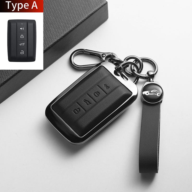 For Great Wall GWM TANK 300 400 500 700 Tank300 400 Tank500 700 Leather Metal Car Smart Key Case Cover Decorative Accessories