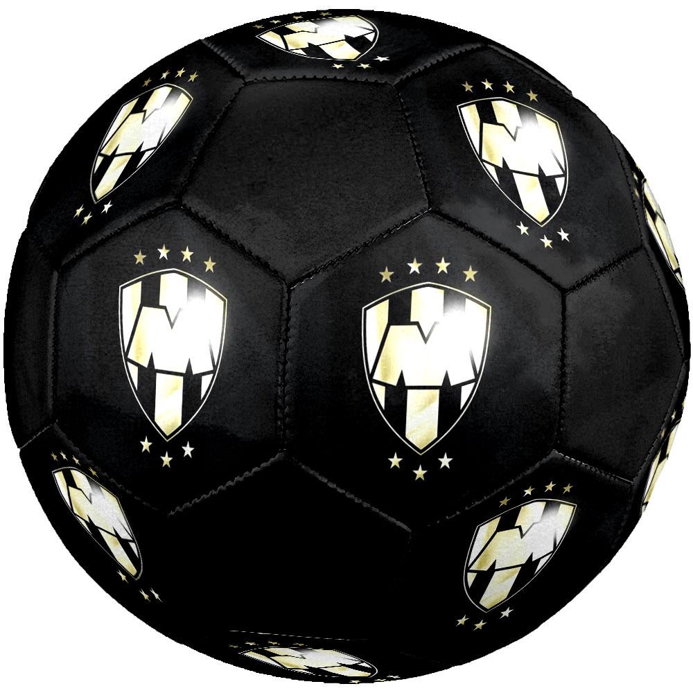 CF Monterrey Size 5 Soccer Ball, Machine-Stitched PVC, Durable & High Bounce, All Ages Fit, Fan Merchandise, Matches & Outdoor Use.
