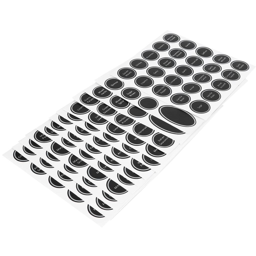13Pcs Reusable Printed Labels Tag Round Adhesive Sticker for Spice Seasoning Jars Wine Bottle