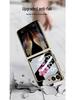 Samsung Z Flip 6 Foldable Screen Phone Case with Unique Painted Design and Mechanical Flip Glass Cover