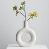Nordic White Unglazed Ceramic Vase - Desktop Decorative Ornament
