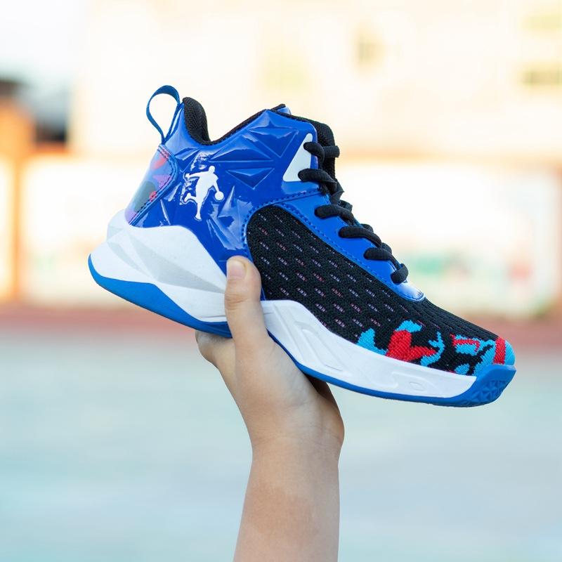 Children's basketball shoes 2025 spring and summer new boys' sports shoes teenagers friction sound wear-resistant running shoes
