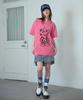 NICEGHOSTCLUB Devil Bear Doll Pigment Dyed Tee_Pink(Ng2Gmut509A)