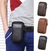Lässige Gürteltasche aus echtem Leder mit Reißverschluss, Gürtelhaken und mehreren Taschen, Handytasche