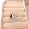 Black Rhodonite Gemstone Jewelry, 925 Solid Sterling Silver Ring Handmade Gorgeous Silver Chain Ring For Wedding Gift