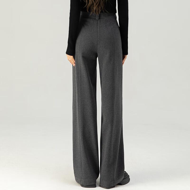 Fanzhen Women's 2025 A/W High-Waist Wide-Leg Woolen Pants