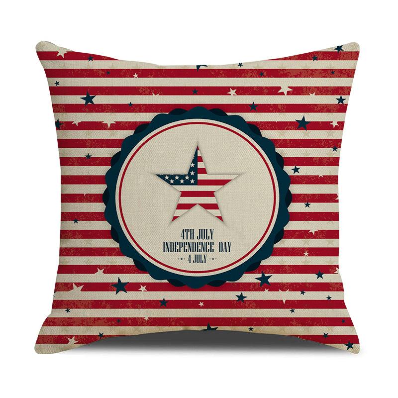 

Independence Day Pillowcase Letter Printing Personality Breathable Linen Pillowcase Pillowcase Pillowcase 45 * 45Cm