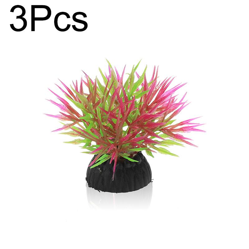 3Pcs/Pack Fish Tank Flower Plastic Home Decoration Accessories Simulation Grass DIY Aquarium Decoration Artificial Plant