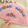 Folding Fan Wood Spanish Fan For Dancing Printing Hand Folding Fan Home Decorations