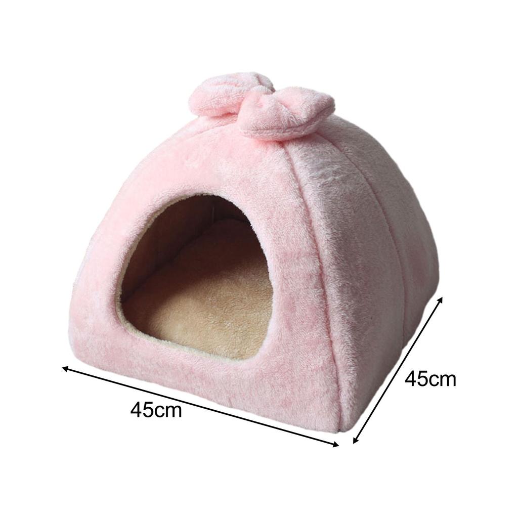Dog Cat Bed Washable Indoor Autumn Winter Self Warming Cozy Kennel Pet Tent Cave