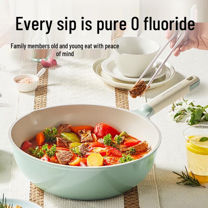 Chuidahuang Titanium Shield Non-stick Wok with Steamer