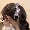 Versatile Polka Dot Bow Hair Clip Sweet Sweet Hair Accessories Ribbon Banana Clip  Women Girls