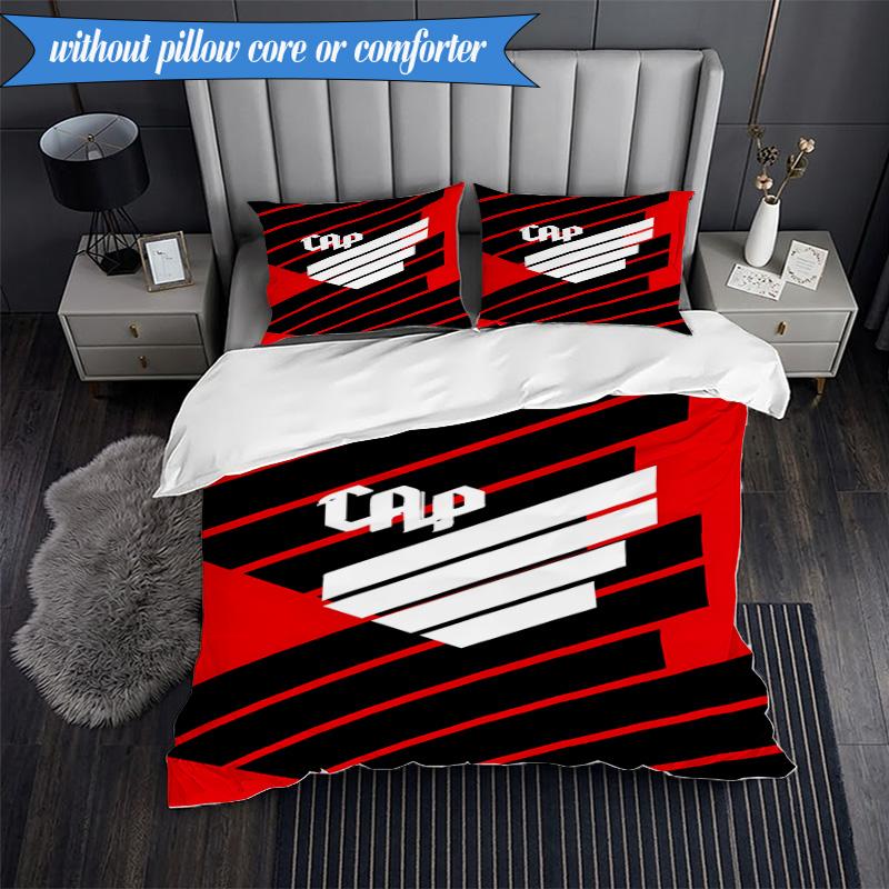 3PCS Athletico Football Club Printed Soft Bedding Set,Including 1pc Duvet Cover And 2pcs Pillowcases Perfect for Bedroom, Dormitory, Fan Gift
