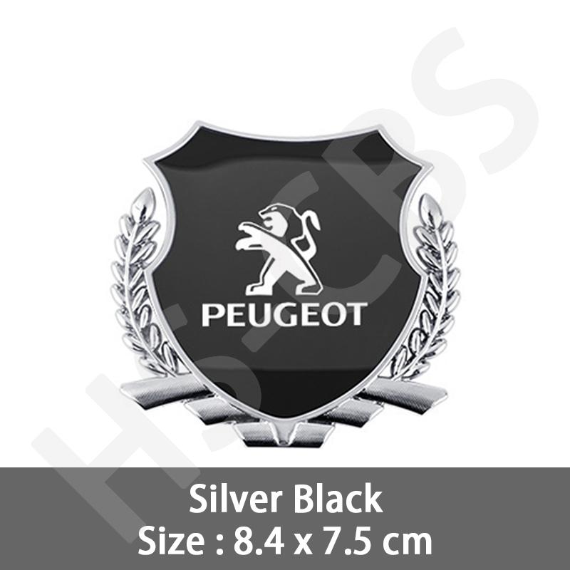 1Pcs Metal Car Rear Trunk Window Emblem Badge Stickers Logo For Peugeot 206 307 308 3008 207 208 407 508 Car Styling Accessories