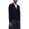 Ami Paris Ami De Coeur Logo Detailed V Neck Cardigan UKC006018-414