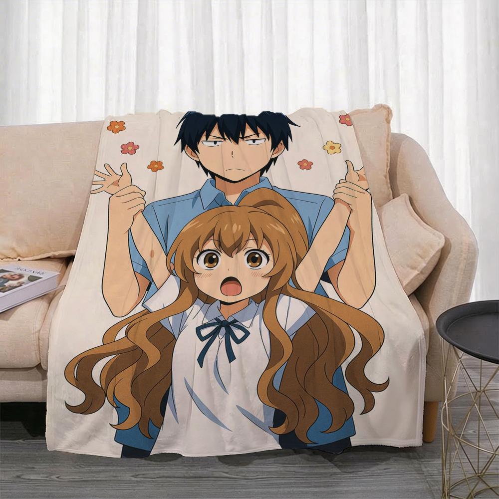 Anime T-Toradora! Throw Lightweight 240g Flannel Blanket Soft Skin-friendly for Summer Cooling