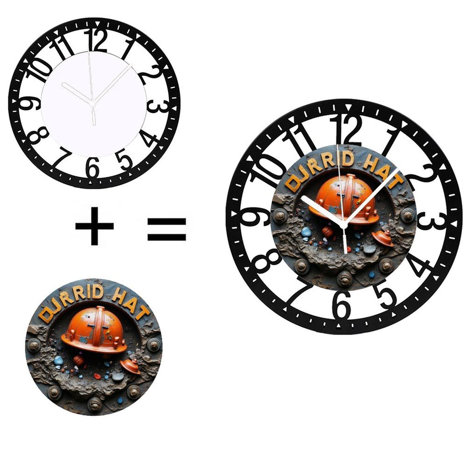 25cm Nordic Iron Round Wall Clock Minimalist Scandinavian Decor 10 inch(25.40cm)