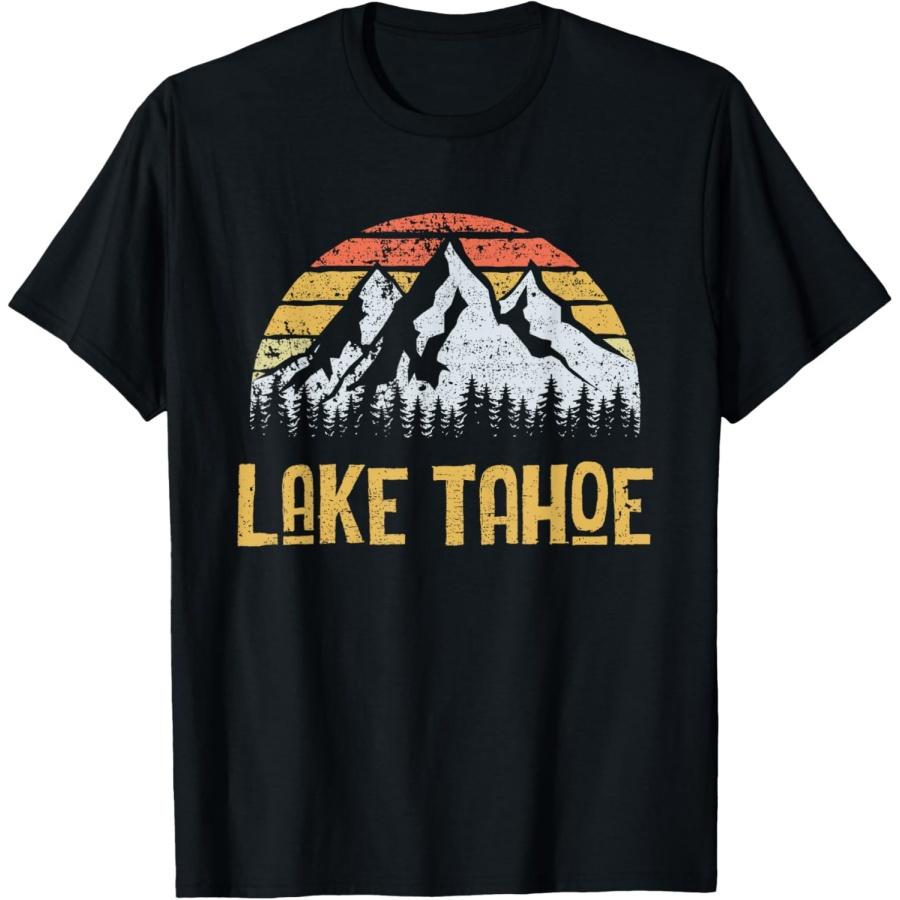 

Vintage Retro Lake Tahoe California Nevada T Shirt T-Shirt XXXXXL чёрный