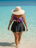 Grote Maat Dames Bloemen Patchwork Tankini Zwembroekrok Set