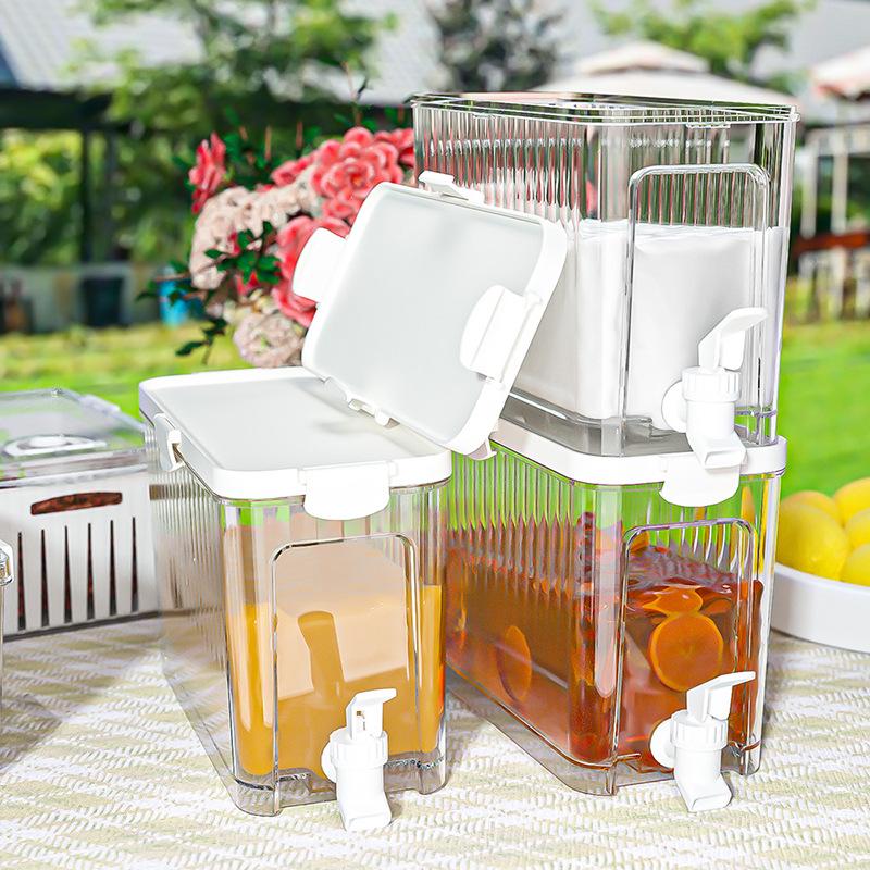 Large Capacity Cold Water Pitcher with Spigot for Juice, Tea, and Cold Drinks