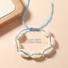 Bohemian Beach Seashell Anklet – Simple Handmade Woven Bracelet