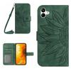 HT04 For Samsung Galaxy A06 4G Case PU Leather Sunflower Imprint Phone Cover with Long Strap