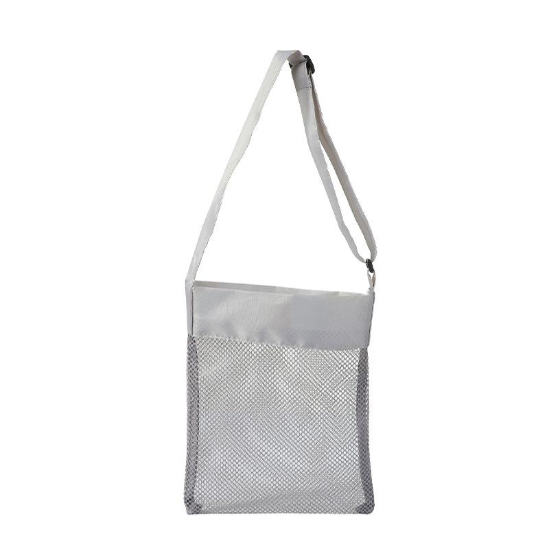 Mesh Beach Toy Storage Bag for Kids Large Capacity Sand Tool Organizer Net Pouch for Seaside Vacation KTB