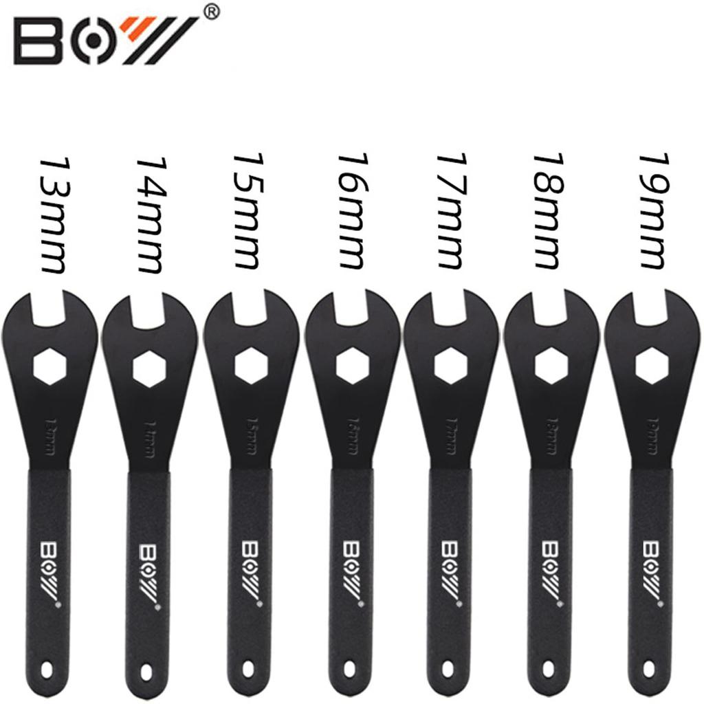 Bicycle Hub Cone Spanner Set 19 Bicycle Wheel Hub Axle Nut Installation Remover Tool (13, 14, 15, 16, 17, 18, mm)