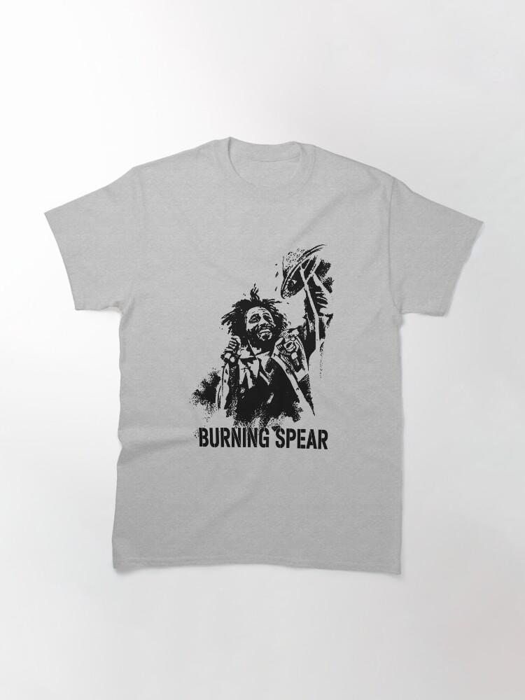 Burning Spear White And Black Burning Design Spear Musician Classic T-Shirt