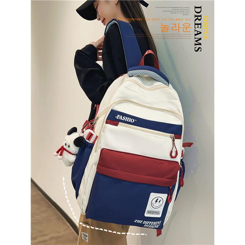 Schoolbag UK FDXR Schoolbag Female College Student High School Student Middle School Student Simple Backpack Large Capacity Weight Reduction Male