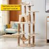Multifunctional Rattan Cat Tree with Sisal Posts, Velvet Mats, Climbing Platform, Scratch Boards, and Cozy Nest for All Seasons