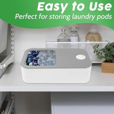 Wäschepod-Behälter mit Schiebedeckel Wäschepod-Aufbewahrungsbehälter für Waschküche Behälterorganisation Ideal als Wäsche