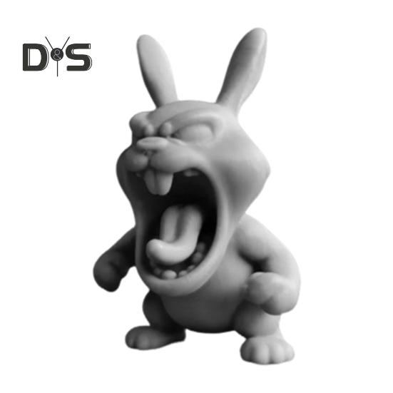 Roaring In Anger Animal Figurine 3D Printed Dog Rabbit Shark Elephant Statue Sculpture Home Office Bookshelf Desktop Decoration Ornament