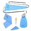 SLADE 5-Piece Saxophone Cleaning Kit: 3D Bore Brush, Bore Brush Cloth, Polishing Cloth, Triangular Cloth, Mouthpiece Brush.